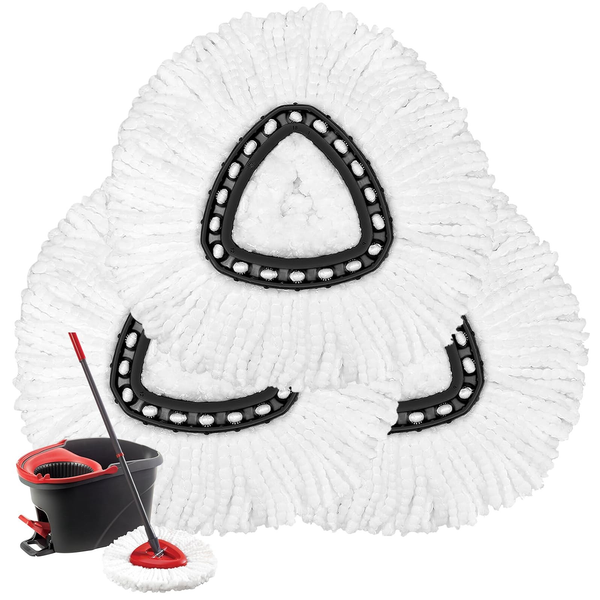 3 Pack Spin Mop Replacement Heads Compatible with O-Ceda Easywring Replacements