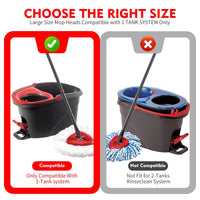 3 Pack Spin Mop Replacement Heads Compatible with O-Ceda Easywring Replacements